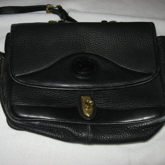 Vintage Dooney & Bourke Regal Mini Briefcase / Large Carrier Black Bag - Picture 11 of 15
